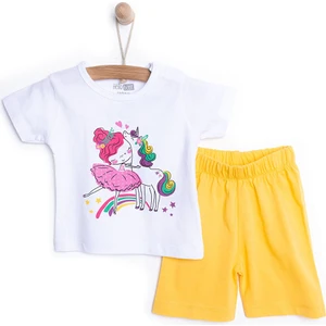 HelloBaby Kız Kısa Kol Pijama Takımı Kız Bebek