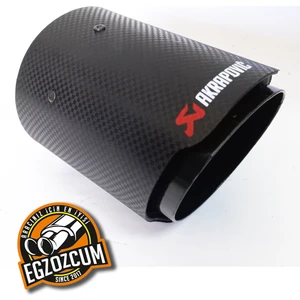 90 mm Karbon Kaplama  Tekli Siyah Tek Çıkış Egzoz Ucu Akrapoviç