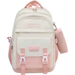 Leisurely Life Kız Okul Çantası Omuz Çantası Büyük Kapasiteli Kız Hafif Sırt Çantaları (Yurt Dışından)