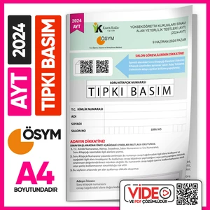 Karakutu Yayınları 2024 YKS - AYT ÖSYM Tıpkı Basım Çıkmış Soru Kitapçığı