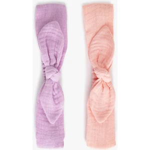 2'li Saç Bandı Fiyonklu Pamuklu Dokulu