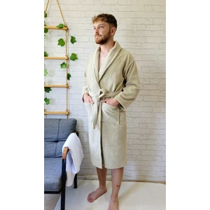 Alpar Tekstil Unisex Yumuşak Dokulu Mayer Bornoz- vizon