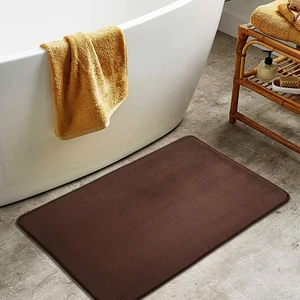 Yaci Shop Kahverengi Tarzı 40X60CM Emici Banyo Halısı Kaymaz Kalınlaşmak Banyo Paspas Çabuk Kuruyan Yatak Odası Giriş Paspas Ev Kat Mat Banyo Ayak Halı (Yurt Dışından)