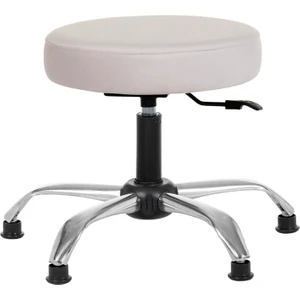 Krom Ayakli 360 Derece Dönen Tabure Papuçlu