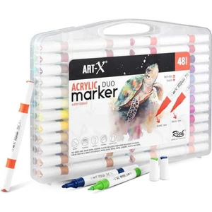 Art x Acrylic Duo Marker Çift Uçlu Su Bazlı Boyama Kalemi 48 Renk Set 18053