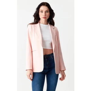 Select Moda Kadın Siyah Düğme Detaylı Blazer Ceket