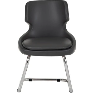 Krom Metal Ayaklı Sandalye Misafir Koltuğu Bekleme Koltuğu Selekulak (Suni Deri)