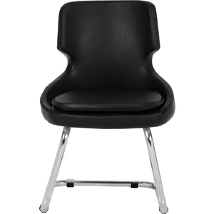 Krom Metal Ayaklı Sandalye Misafir Koltuğu Bekleme Koltuğu Selekulak (Suni Deri)