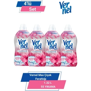 Max Çiçek Ferahlığı 1.32L 55 Yıkama  4'lü Set