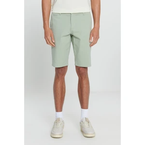 Altınyıldız Classics Erkek Yeşil Slim Fit Dar Kesim Armürlü %100 Pamuk Casual Chino Şort