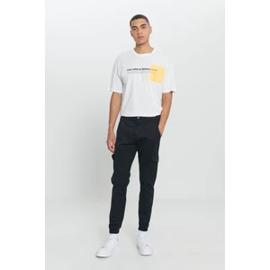 Altınyıldız Classics Erkek Siyah Slim Fit Dar Kesim Kargo Cepli Pamuklu Esnek Pantolon