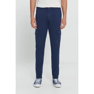 Altınyıldız Classics Erkek Lacivert Slim Fit Dar Kesim Kargo Cepli Pamuklu Esnek Pantolon