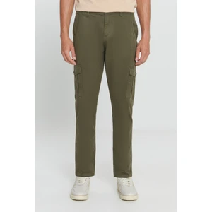 Altınyıldız Classics Erkek Haki Ekstra Slim Fit Dar Kesim Kargo Cepli Pamuklu Esnek Pantolon