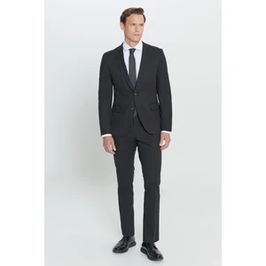 ALTINYILDIZ CLASSICS Erkek Siyah Slim Fit Dar Kesim Mono Yaka Takım Elbise