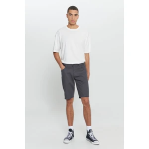 Altınyıldız Classics Erkek Antrasit Slim Fit Dar Kesim Armürlü %100 Pamuk Casual Chino Şort