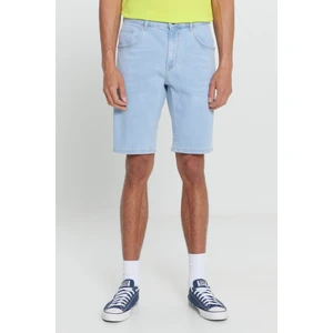 Altınyıldız Classics Erkek Açık Mavi Slim Fit Dar Kesim Pamuklu Esnek Denim Şort