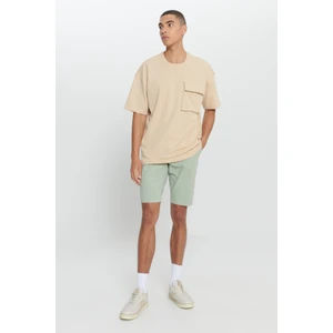 Altınyıldız Classics Erkek Bej Oversize Fit Bol Kesim Pamuklu Baskılı Bisiklet Yaka Tişört