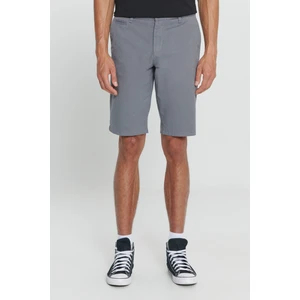 Altınyıldız Classics Erkek Gri Slim Fit Dar Kesim Armürlü %100 Pamuk Casual Chino Şort
