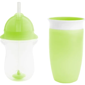 Tıklama Kilitli Uçlu Alıştırma Bardağı 12AY+,296ML,YEŞIL +Munchkin Mucize 360° Alıştırma Bardağı, 12AY+, 296ML,YEŞIL