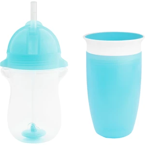 Tıklama Kilitli Uçlu Alıştırma Bardağı 12AY+,296ML,MAVI +Munchkin Mucize 360° Alıştırma Bardağı, 12AY+, 296ML,MAVI