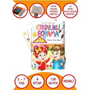 2 - 7 Yaş Çocuklar Için Etkinlikli 8 Boyama Kitabı