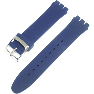 Ata Saat 19MM Swatch Uyumlu Chrono Model Slikon Saat Kordonu - Lacivert