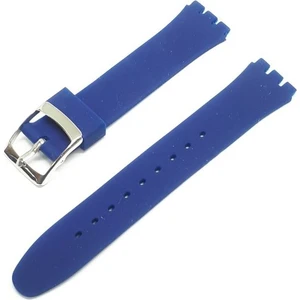 Ata Saat 17MM Swatch Uyumlu Chrono Model Slikon Saat Kordonu - Lacivert