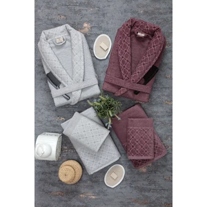 Hayal 12 Parça Kutulu Jakarlı Bornoz Takımı | Bornoz | Havlu & Havlu Seti | Banyo Çeyiz Seti