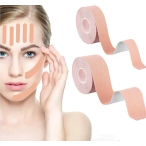 Beauty Yüz Bölgesi Için Cotton Tape Yüz Yogası Ağrı Sporcu Bandı 5CMX5MT