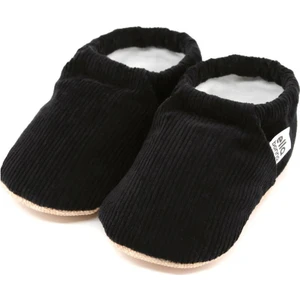 Ella Bonna Kadife Bebek Patiği Fitilli, Kaydırmaz Taban, Kreş Ayakkabısı Patik, Siyah