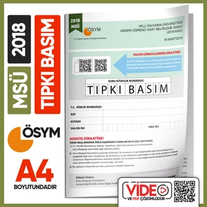 İnformal Yayınları MSÜ 2018 ÖSYM Tıpkı Basım Türkiye Geneli Dijital Çözümlü Çıkmış Soru Kitapçığı
