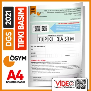 İnformal Yayınları DGS 2021 ÖSYM Tıpkı Basım Türkiye Geneli Dijital Çözümlü Çıkmış Soru Deneme Kitapçığı