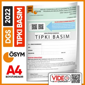 İnformal Yayınları DGS 2022 ÖSYM Tıpkı Basım Çıkmış Soru Türkiye Geneli Dijital Çözümlü Deneme Kitapçığı