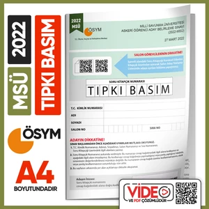 İnformal Yayınları MSÜ 2022 ÖSYM Tıpkı Basım Türkiye Geneli Dijital Çözümlü Çıkmış Soru Kitapçığı