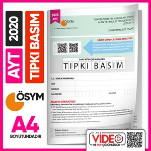 İnformal Yayınları AYT 2020 ÖSYM Çıkmış Soru Tıpkı Basım Türkiye Geneli Dijital Çözümlü Deneme Sınavı