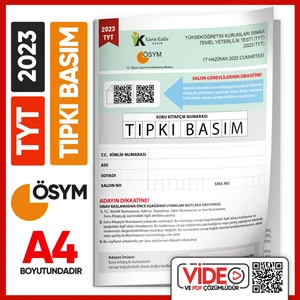 Karakutu Yayınları  2023 YKS-TYT (SAY-TM-SÖZ) ÖSYM Tıpkı Basım Çıkmış Soru Kitapçığı (Video Çözümlü Türkiye Geneli)