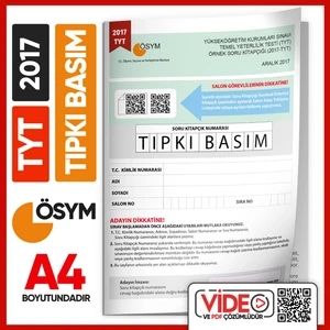 İnformal Yayınları TYT 2017 ÖSYM Tıpkı Basım Dijital Çözümlü Örnek Çıkmış Soru Kitapçığı