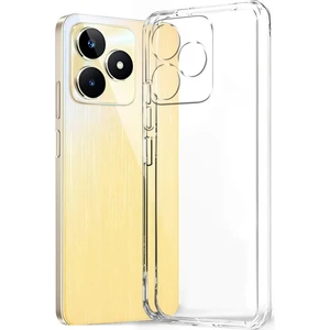 Realme C53 Uyumlu Anti Shock Kamera Korumalı Renksiz Şeffaf Lüx Case