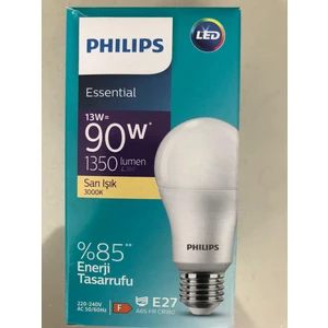 12 Adet 13W=90W 1350 Lümen LED Lamba 3000 Kelvin Sarı