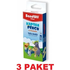 Kaptan Pengu ve Arkadaşları Yara Bandı Paket Içi 10 Adet 3 Lü Set
