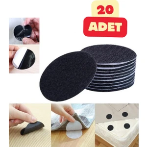 20 Adet Halı Kilim Kaydırmaz Cırt Yıkanabilir Kendinden Yapışkanlı Sabitleyici Bant Ped