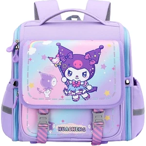 Qin Dynasty Kuromi'nin Yeni Ilkokul Öğrencisi Yatay Sırt Çantası1-3çocuk Büyük Kapasiteli Sırt Çantası Mor Kurome (Yurt Dışından)