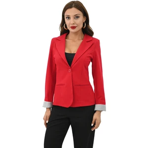 Kadın Tek Düğme Detaylı Blazer Ceket 5522