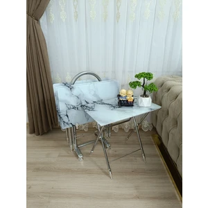 Evko Mobilya Çanta Zigon Sehpa, 4'lü Sehpa, Zigon Sehpa, Servis Sehpası, Camlı Sehpa, Krom Sehpa, Katlanır Sehpa