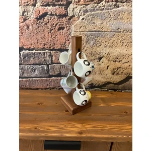 Ntconcept Ahşap Masif Fincanlık Bardak Askılık