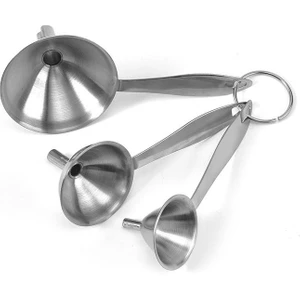 Paslanmaz Çelik 3 Parça Yağ Meşrubat Şarap Meyve Suyu Hunisi CIN713