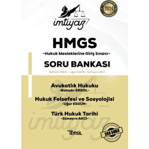 Temsil Kitap 2024 İmtiyaz HMGS Avukatlık Hukuku Hukuk Felsefesi ve Sosyolojisi Türk Hukuk Tarihi Soru Bankası