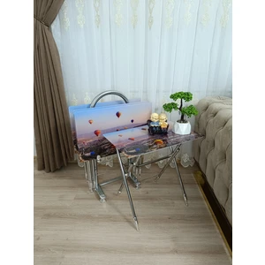 Evko Mobilya Çanta Zigon Sehpa, 4'lü Sehpa, Zigon Sehpa, Servis Sehpası, Camlı Sehpa, Krom Sehpa, Katlanır Sehpa
