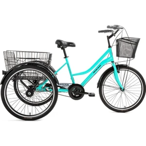 Porter 3 Tekerlekli Hizmet Bisikleti 24 Jant 44 cm Turkuaz - Siyah