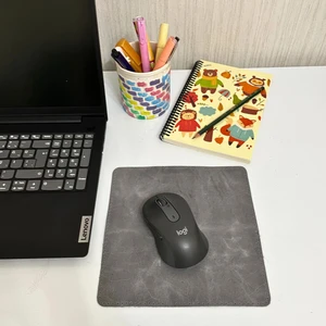 ipekbazaar Hakiki Deri Mausepad, 20*20CM Crazy Gerçek Deri Mouse Pad, 1 Adet Oyuncu Gamepad